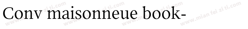Conv maisonneue book字体转换